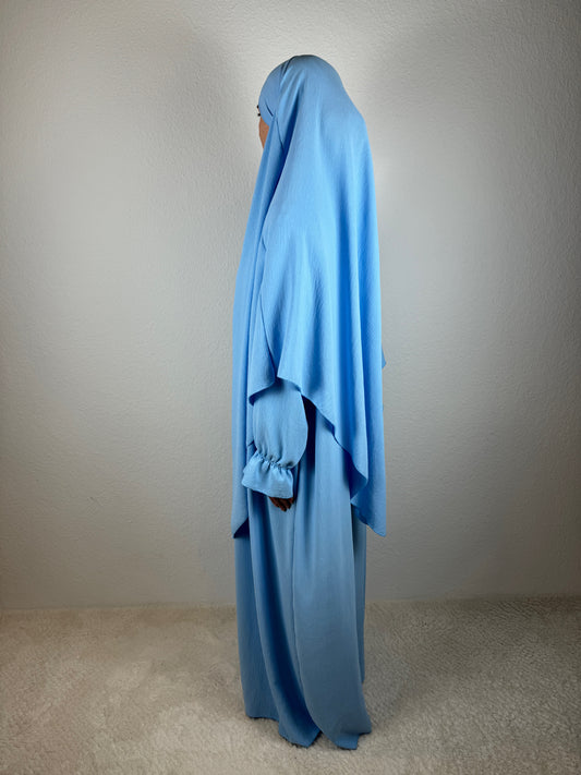ABAYA UND KHIMAR, Farbe Hellblau, Rückseite